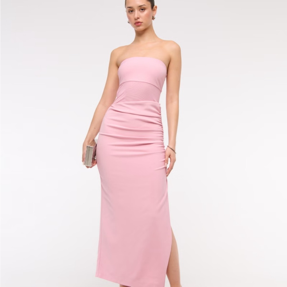 Abercrombie and Fitch Sheer Draped Maxi Dress